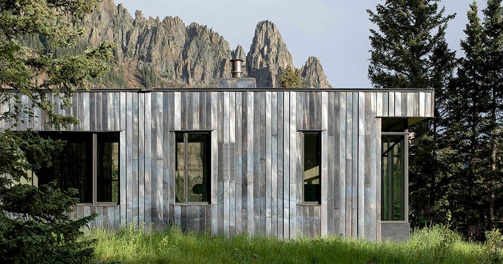 CCY architects hides a remote, copper-clad cabin deep in the colorado rockies
