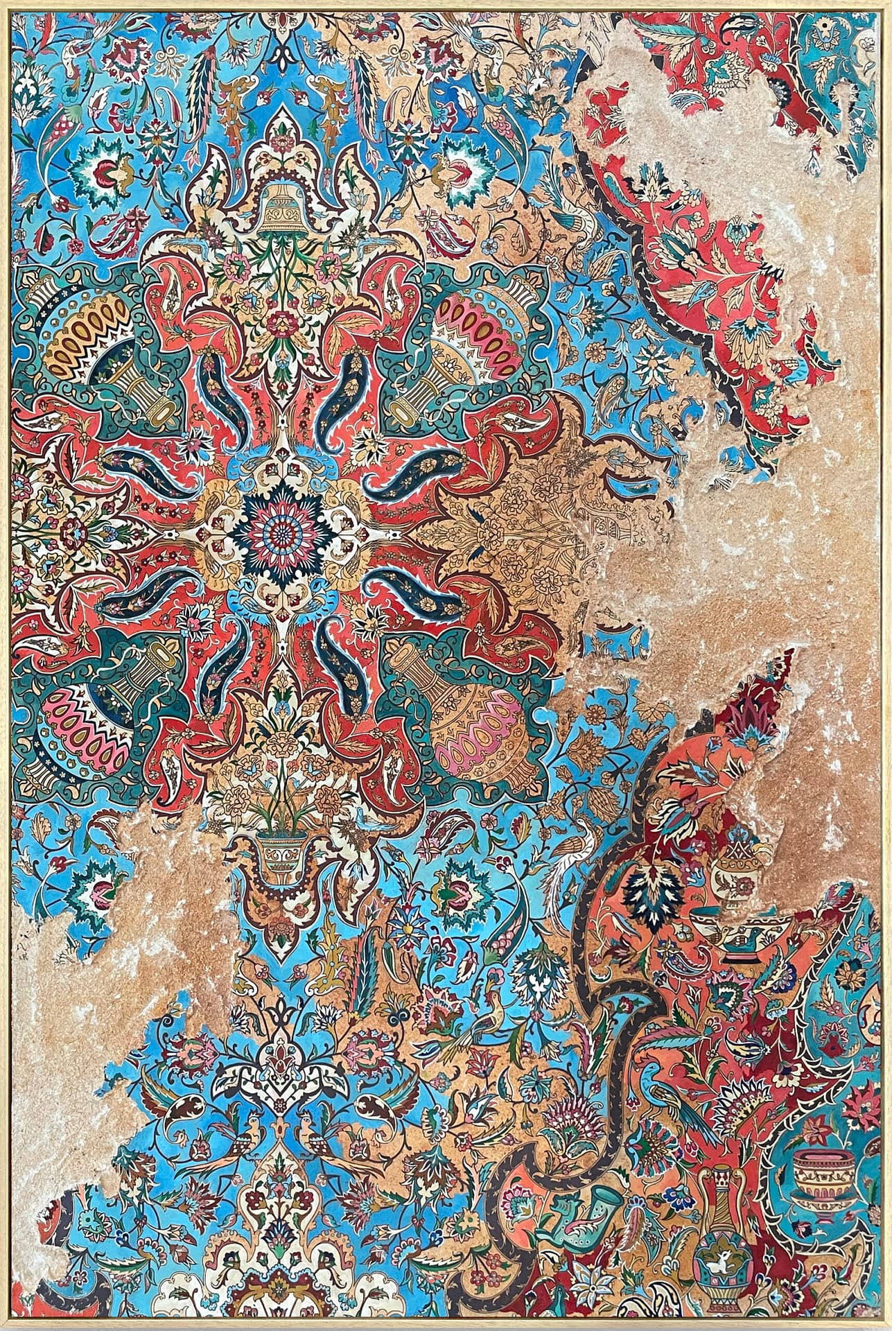 Persian Carpets Merge With Crumbling Concrete in Jason Seife’s Elaborate Paintings