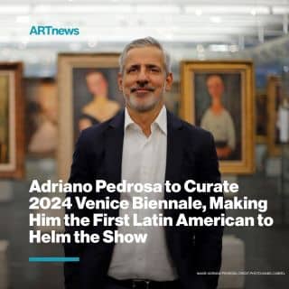 Adriano Pedrosa, one of the most celebrated curators working today, will organize the 2024 edition of the Venice Biennale.⁠
⁠
The appointment will make him the first Latin American to curate the world’s biggest art festival.⁠
⁠
At the Museu de Arte de São Paulo, where he serves as artistic director, Pedrosa has demonstrated a knack for rewriting art history in surprising and refreshing ways.⁠
⁠
While many curators have that goal today, few have actually succeeded in doing so, and for that reason, Pedrosa’s shows, with their emphasis on queer, feminist, and decolonial perspectives, have acted as a guide to many.⁠
⁠
Check the link in our bio to learn more.⁠
⁠
📸: Adriano Pedrosa.⁠
Credit: Photo Daniel Cabrel⁠
⁠
[Image Description: Portrait of a suit-jacketed man standing before a group of paintings that hang down in the middle of a gallery. There is text overlaid on the image that says: ARTnews: Adriano Pedrosa to Curate 2024 Venice Biennale, Making Him the First Latin American to Helm the Show.]