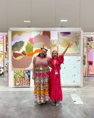 HELLO affordableartfairau 🥳🍾🖼🖌🎨🚚👏👌Yesterday almost broke us…..but we did it!!!! We are so bloody proud of ourselves, our incredible artists and how awesome our our stand looks!!!! We can’t wait to meet you all over the next 4 days xxxx It’s going to be  an ever evolving gallery space that will be different everyday #affordableartfair