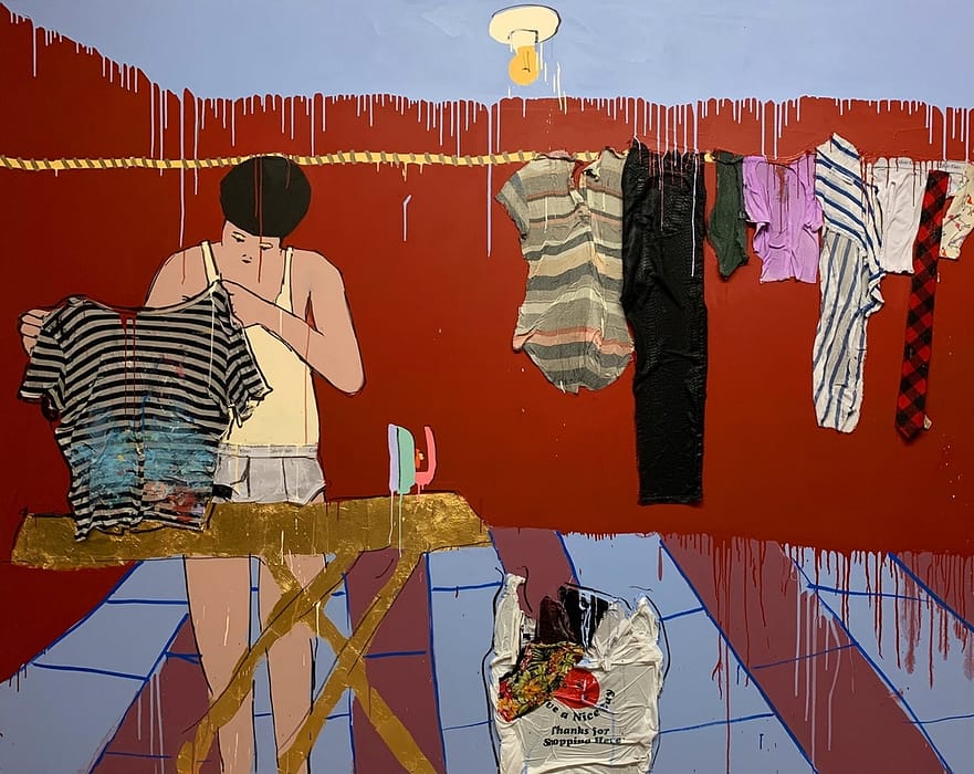 Title: Alexa do the Laundry" Dimensions: 80" x 96"