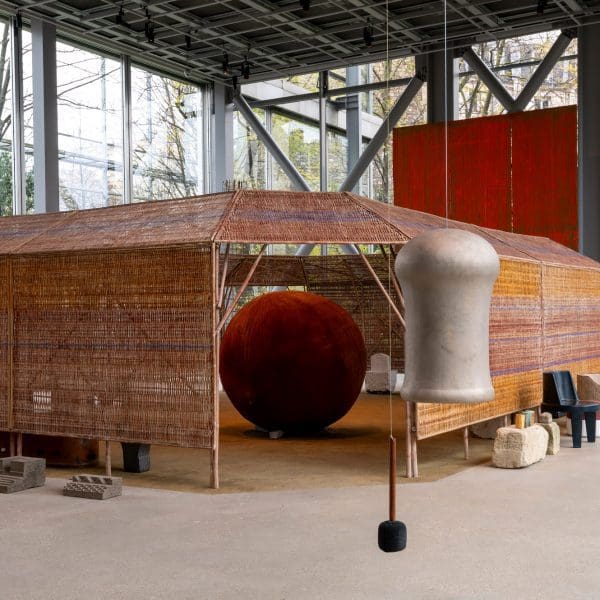 Bijoy Jain creates bamboo hut and stone furniture for Paris exhibition
